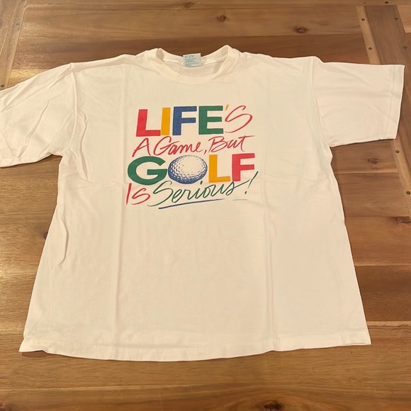 Vintage "Life's a Game, But Golf is Serious!" T-Shirt - Picture 2 of 11